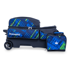 Bowlingtasche - Brunswick - Punisher Triple Roller - blue/green