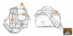 Bowlingtasche - Brunswick - Tournament Double Tote mit Schuhfach