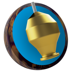 Bowling Ball - Ebonite - Fireball - Purple/Gold