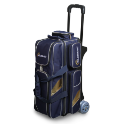 Bowlingtasche - Global 900 - 3-BALL DELUXE ROLLER - Blue/Gold