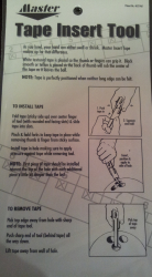 Bowlingzubehör - Master - Tape Insert Tool