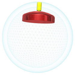 Bowlingball - Clear Storm - Electric Blue
