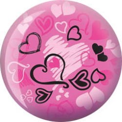 Bowlingball - Bowlingkugel - VIZ-A-Ball - Hearts