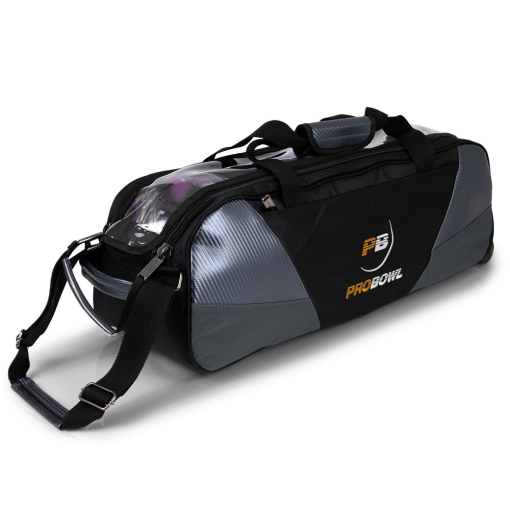Bowling Bag - Pro Bowl - 3-Ball Tote Only - black/silver